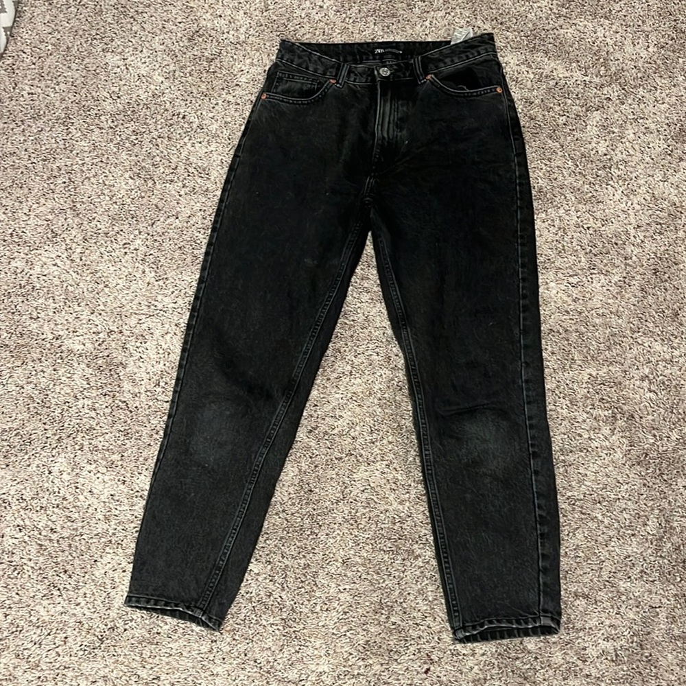 Zara mom jeans black